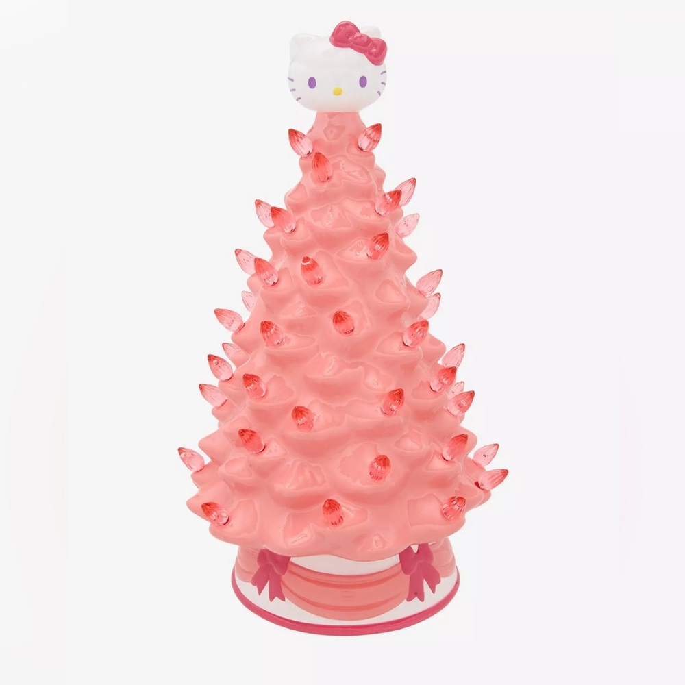 SANRIO x HELLO KITTY Ceramic Light Up Christmas Tree in Pink